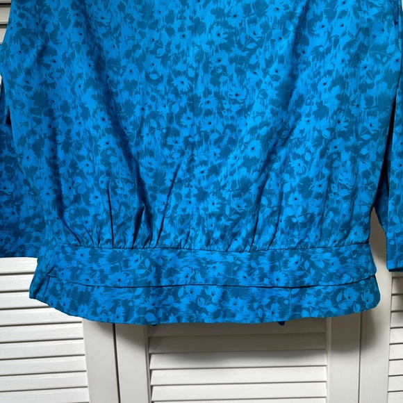 Vintage 1950s Cotton Blouse Sportkraft Cropped with Tie and Button Closure - Picture 7 of 15